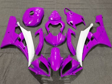 Best 2006-2007 Yamaha YZF R6 Motorcycle Fairings - Purple White UK