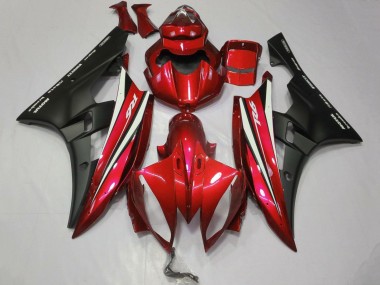 Best 2006-2007 Yamaha YZF R6 Motorcycle Fairings - Red White Matte Black Motul UK
