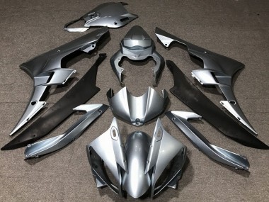 Best 2006-2007 Yamaha YZF R6 Motorcycle Fairings - Silver Matte Black UK