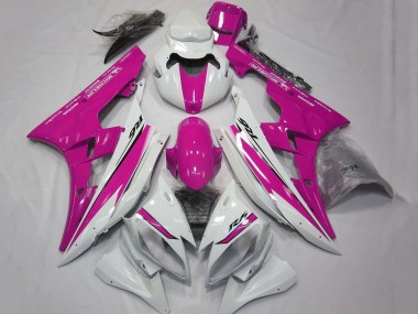 Best 2006-2007 Yamaha YZF R6 Motorcycle Fairings - White Pink UK
