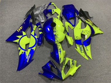 Best 2008-2016 Yamaha YZF R6 Motorcycle Fairings - Blue Neon Yellow 46 UK
