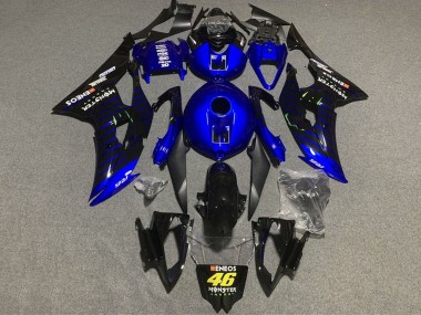 Best 2008-2016 Yamaha YZF R6 Motorcycle Fairings - Blue Black ENEOS Monster 46 UK