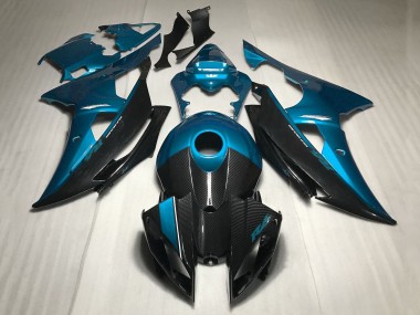 Best 2008-2016 Yamaha YZF R6 Motorcycle Fairings - Blue Carbon Fiber Style UK