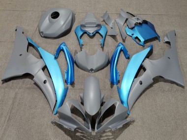 Best 2008-2016 Yamaha YZF R6 Motorcycle Fairings - Grey Light Blue UK