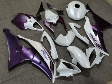 Best 2008-2016 Yamaha YZF R6 Motorcycle Fairing - White Purple UK