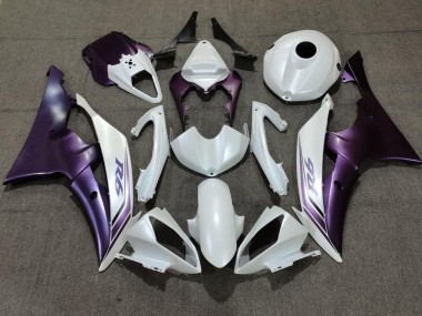 Best 2008-2016 Yamaha YZF R6 Motorcycle Fairing - White Purple UK