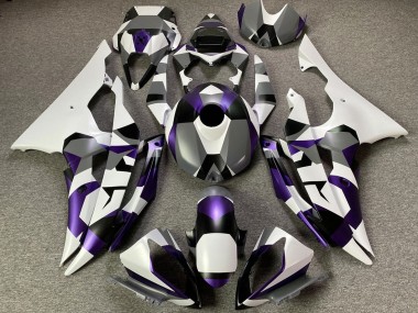 Best 2008-2016 Yamaha YZF R6 Motorcycle Fairings - White Purple Grey Black Camouflage UK