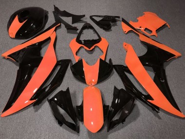 Best 2008-2016 Yamaha YZF R6 Motorcycle Fairings - Orange Glossy Black UK