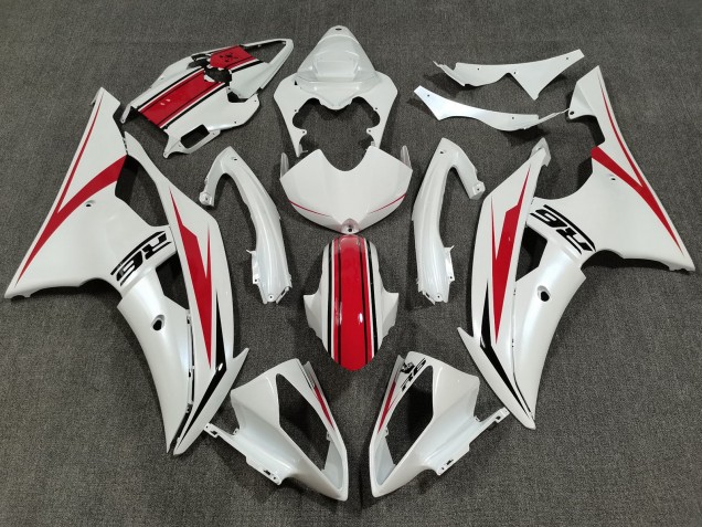 2008-2016 Yamaha YZF R6 Bike Fairings - Pearl White Red UK