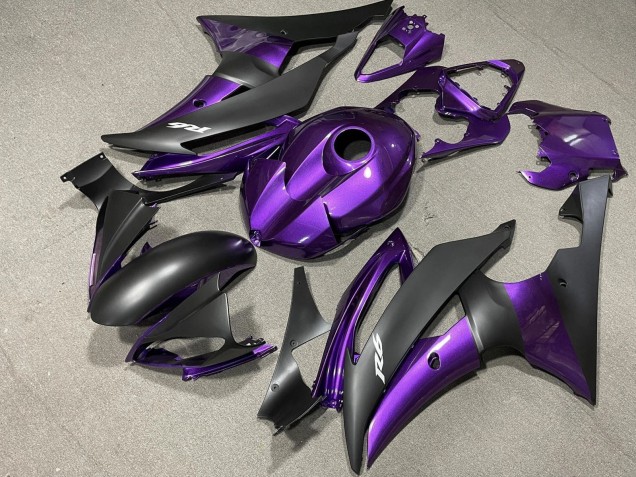 2008-2016 Yamaha YZF R6 Motorcycle Fairing - Purple Matte Black UK