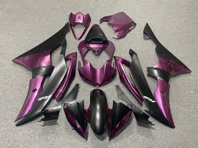 2008-2016 Yamaha YZF R6 Motorcycle Fairings - Purple Matte Black UK
