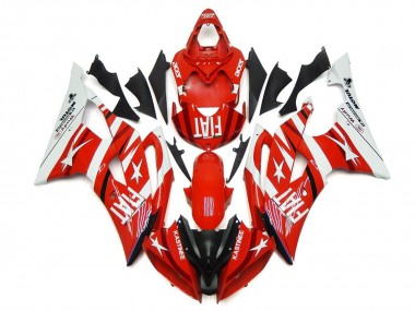 Best 2008-2016 Yamaha YZF R6 Motorcycle Fairings - White Red Black Fiat UK
