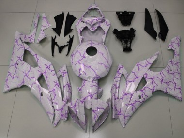 Best 2008-2016 Yamaha YZF R6 Motorcycle Fairings - White Purple Lightning UK
