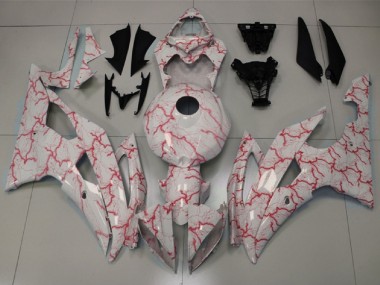 Best 2008-2016 Yamaha YZF R6 Motorcycle Fairings - White Red Lightning UK