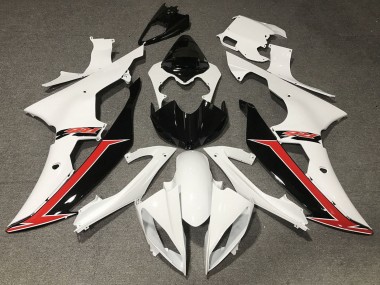 Best 2008-2016 Yamaha YZF R6 Motorcycle Fairing - White Red Glossy Black UK