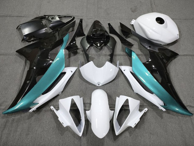 2008-2016 Yamaha YZF R6 Motorcycle Fairings - White Black Teal Blue UK