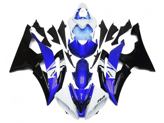 2008-2016 Yamaha YZF R6 Motorcycle Fairings - White Blue Black UK