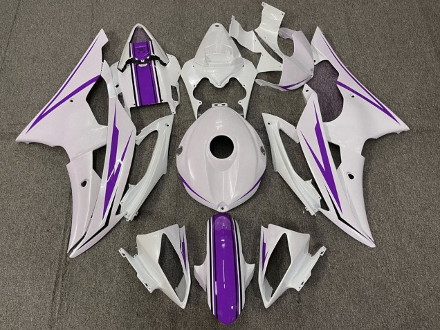 2008-2016 Yamaha YZF R6 Motorcycle Fairings - White Purple UK