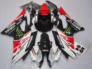 Best 2008-2016 Yamaha YZF R6 Motorcycle Fairings - White Red Glossy Black Green Monster 25 UK