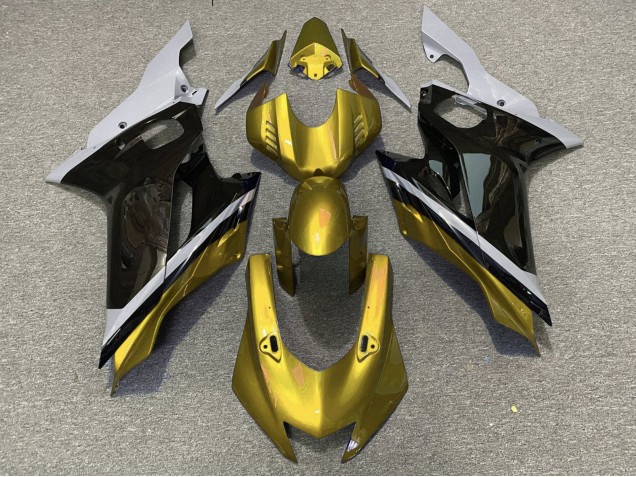 2017-2023 Yamaha YZF R6 Motorcycle Fairings - Grey Gold Glossy Black UK