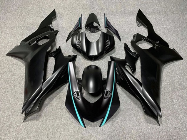 2017-2023 Yamaha YZF R6 Motorcycle Fairings - Matte Black Turquoise Blue UK