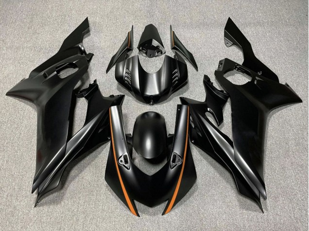 2017-2023 Yamaha YZF R6 Motorcycle Fairings - Matte Black Orange UK