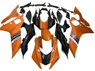 Best 2017-2023 Yamaha YZF R6 Motorcycle Fairings - Orange Silver Glossy Black UK