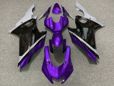 Best 2017-2023 Yamaha YZF R6 Motorcycle Fairings - Grey Purple Glossy Black UK