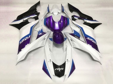 Best 2017-2023 Yamaha YZF R6 Motorcycle Fairing - White Blue Purple Black UK