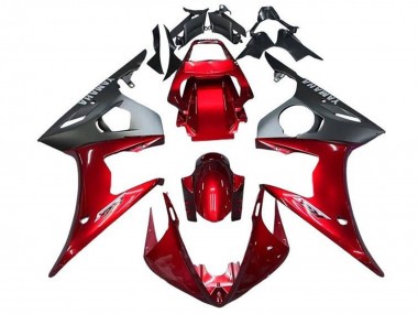 Best 2003-2004 Yamaha YZF R6 Motorcycle Fairings - Red Matte Black UK