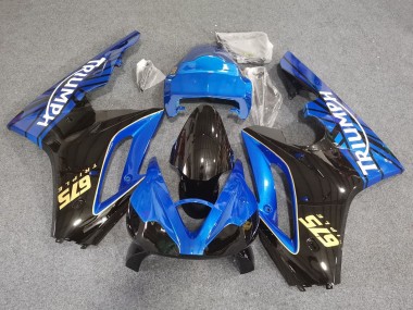 Best 2006-2008 Triumph Daytona 675 Triple Motorcycle Fairings - Blue Glossy Black Racing UK