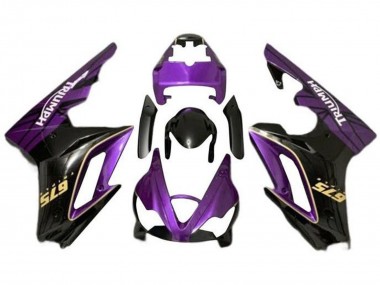Best 2009-2012 Triumph Daytona 675 Triple Motorcycle Fairings - Purple Gold Glossy Black UK
