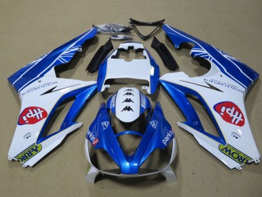 Best 2009-2012 Triumph Daytona 675 Triple Motorcycle Fairings - White Blue Hpi UK
