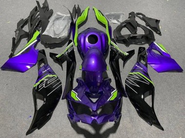 Best 2019-2025 Kawasaki ZX4R ZX-4RR Motorcycle Fairings - Purple Green Black UK