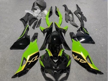 Best 2019-2025 Kawasaki ZX4R ZX-4RR Motorcycle Fairings - Glossy Black Green Gold UK