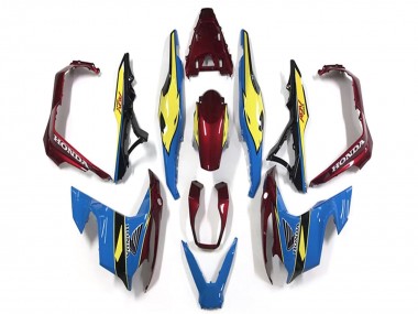 Best 2018-2021 Honda ADV150 Motorcycle Fairings - Blue Yellow Red UK