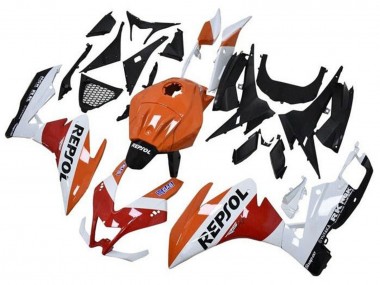 Best 2012-2018 Aprilia RS4 50 125 Motorcycle Fairings - Orange White Red Glossy Black Repsol UK