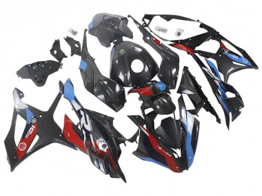 Best 2023-2024 BMW S1000RR Motorcycle Fairings - Blue Red Carbon Fiber UK