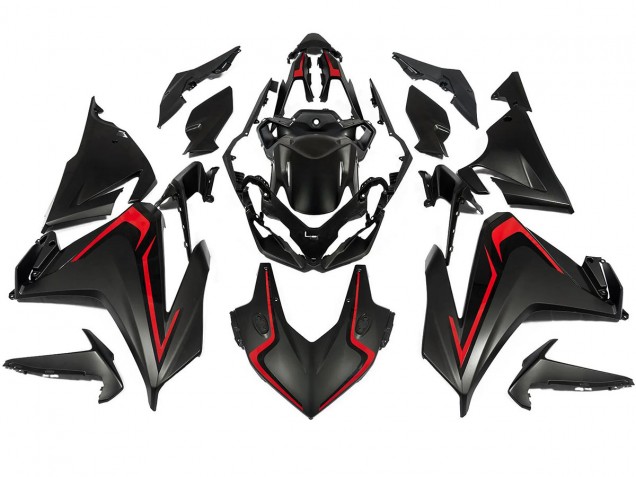 2022-2023 Honda CBR500R Motorcycle Fairing - Matte Black Red UK