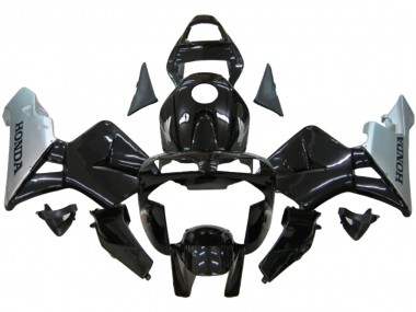 Best 2003-2004 Honda CBR600RR Motorcycle Fairing - Silver Glossy Black UK
