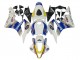 2007-2008 Honda CBR600RR Motorcycle Fairings - White Blue Yellow Rothmans UK