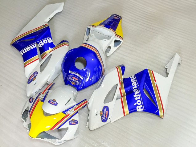 2004-2005 Honda CBR1000RR Motorcycle Fairings - White Blue Yellow Rothmans UK