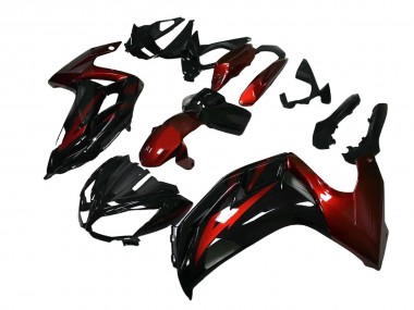 Best 2012-2016 Kawasaki EX650 Motorcycle Fairings - Red Glossy Black UK