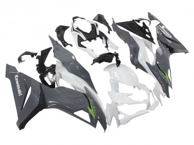 Best 2019-2022 Kawasaki ZX6R Motorcycle Fairings - White Grey Green UK