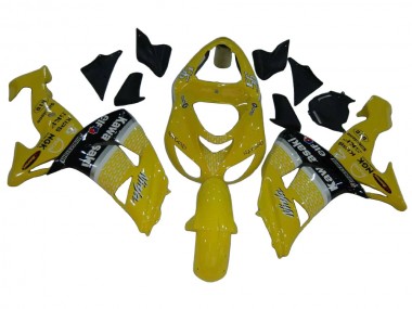 Best 2006-2007 Kawasaki ZX10R Motorcycle Fairings - Yellow Silver Black Elf UK