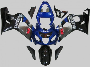 Best 2004-2005 Suzuki GSXR 600/750 Motorcycle Fairings - Blue Grey Glossy Black UK