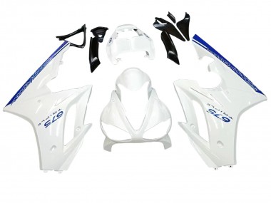 Best 2006-2008 Triumph Daytona 675 Motorcycle Fairings - White Blue UK