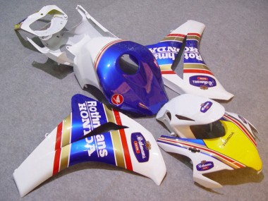 Best 2008-2011 Honda CBR1000RR Motorcycle Fairings - White Blue Yellow Gold Rothmans UK
