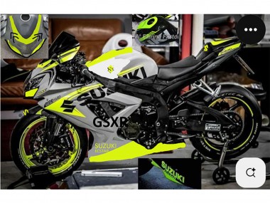 Best 2004-2005 Suzuki GSXR 750 Motorcycle Fairings - Grey Lemon Green Black UK