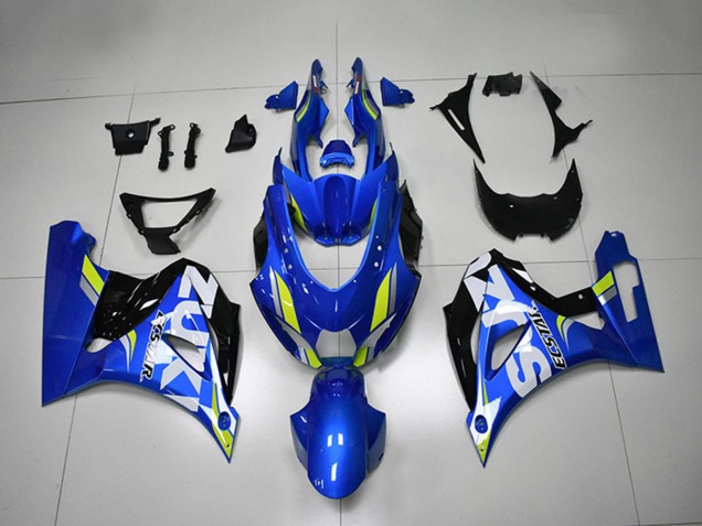 2017-2024 Suzuki GSXR 1000 Motorcycle Fairing - Blue White Green UK